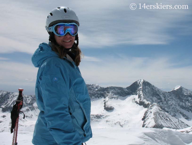 Brittany Konsella on the summit of Mount Lindsey. 