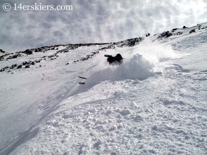 Jordan White backcountry skiing on Mount Lindsey