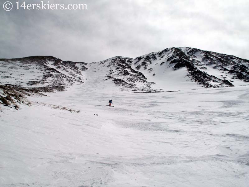 Brittany Walker Konsella backcountry skiing on Mount Lindsey