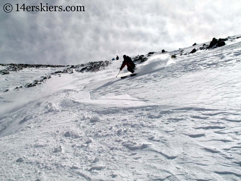 Jeremy Wegner backcountry skiing on Mount Lindsey