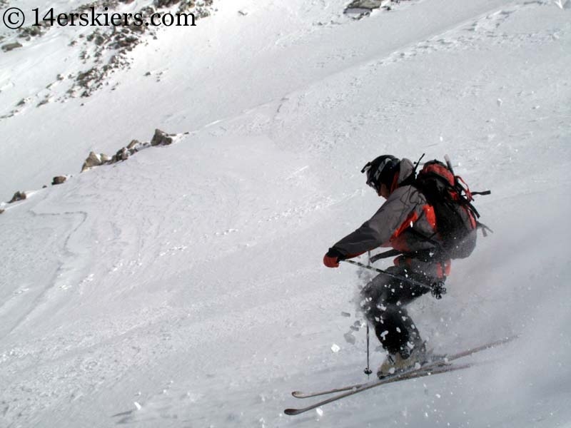 Jeremy Wegner backcountry skiing on Mount Lindsey