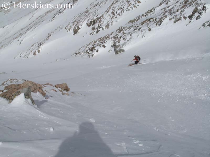 Jeremy Wegner backcountry skiing on Mount Lindsey