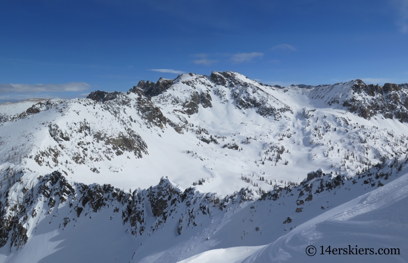 Big Agnes Mountain seen from Little Agnes Mountain.