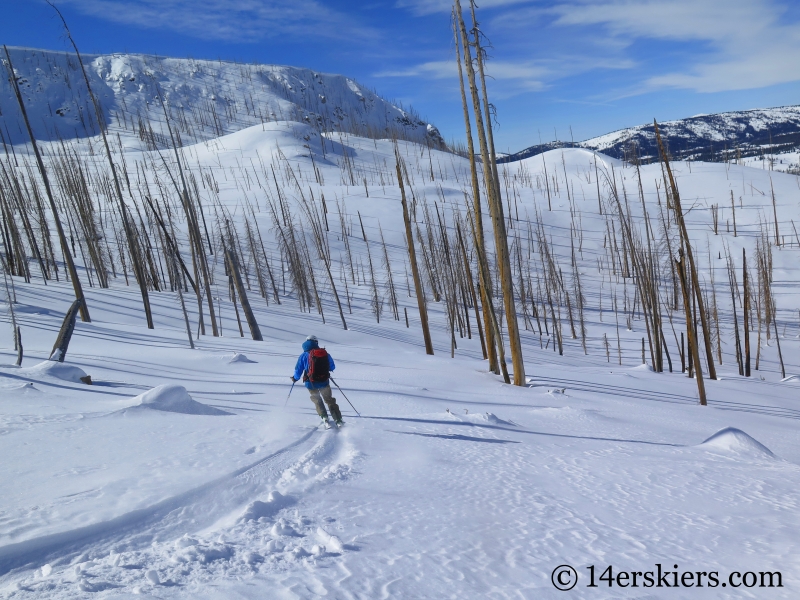 Frank Konsella backcountry skiing Little Agnes Mountain.