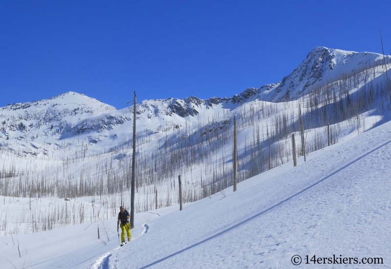 Marko Ross-Bryant backcountry skiing Zirkel Wilderness.