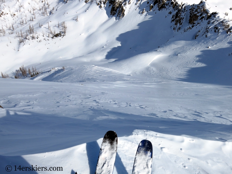 Backcountry skiing Little Agnes Mountain.