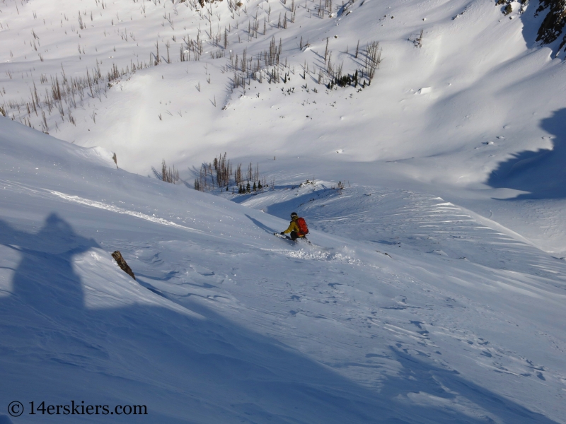 Larry Fontaine backcountry skiing Little Agnes Mountain.