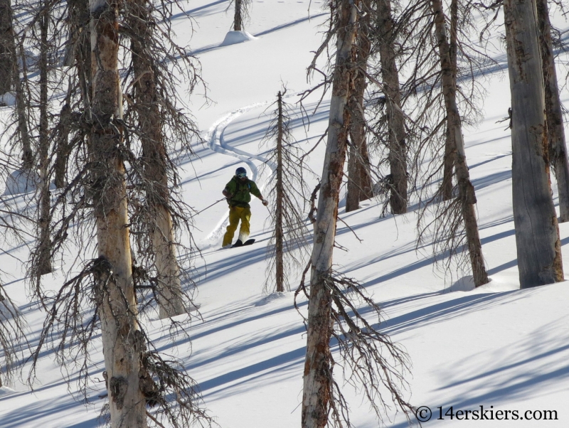 Marko Ross-Bryant backcountry skiing Zirkel Wilderness.