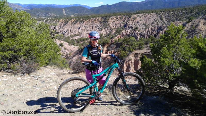 Mountain biking Little Rainbow Trail near Salida, CO.