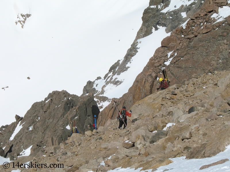 Climbing Longs Peak go to backcountry skiing.