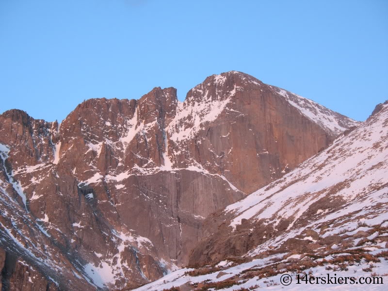 Diamond Face in spring on Longs Peak.