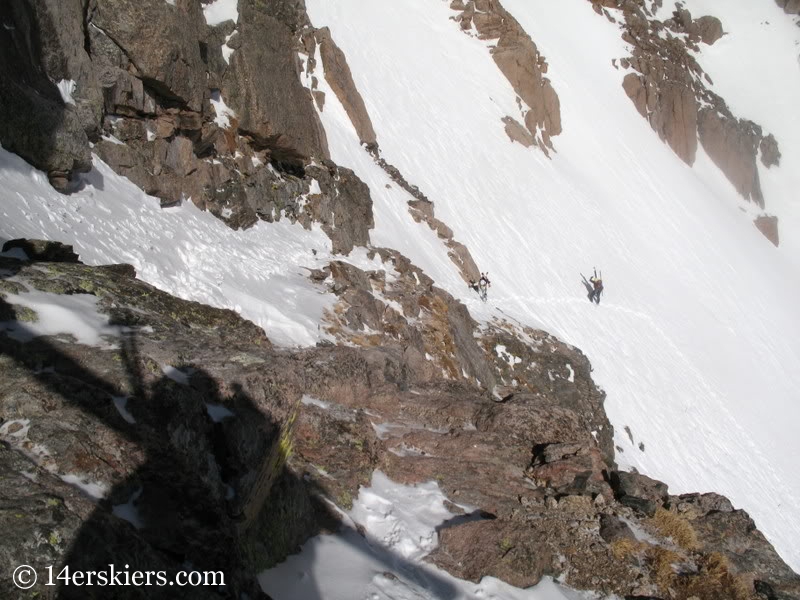 Climbing Long's Peak to ski Keplinger's Couloir