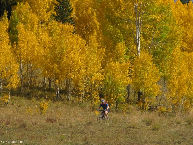 Mountain biking in the Castles  of the West Elks, Lowline Trail