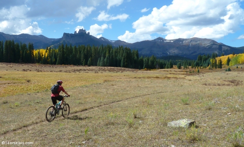 Mountain biking in the Castles  of the West Elks, Lowline Trail