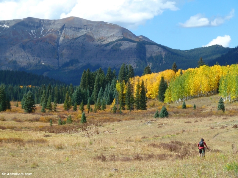 Mountain biking in the Castles  of the West Elks, Lowline Trail