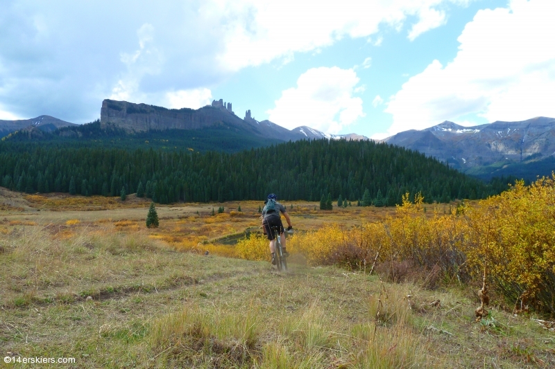 Mountain biking in the Castles  of the West Elks, Lowline Trail