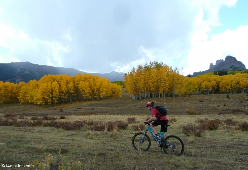 Mountain biking in the Castles  of the West Elks, Lowline Trail