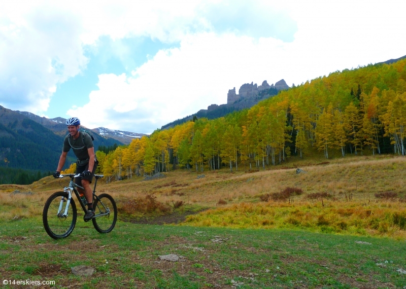 Mountain biking in the Castles  of the West Elks, Lowline Trail