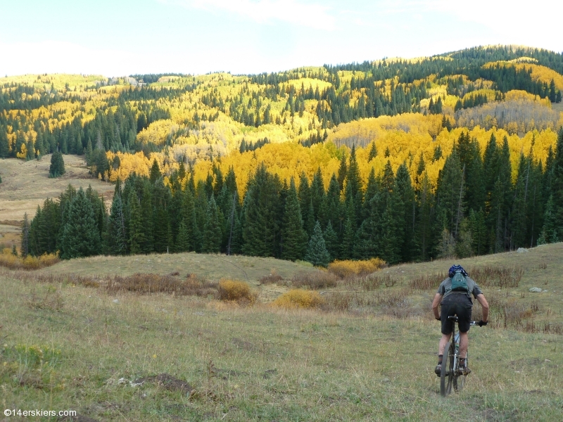 Mountain biking in the Castles  of the West Elks, Lowline Trail