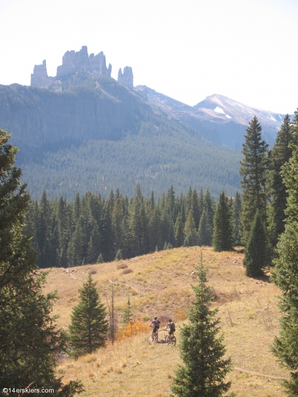 Mountain biking Lowline Trail near Crested Butte.