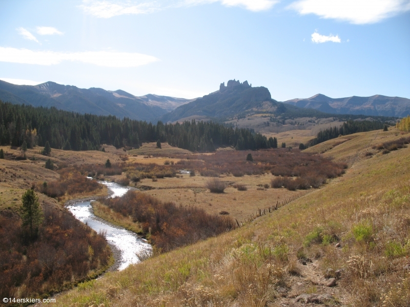 Mountain biking Lowline Trail near Crested Butte.