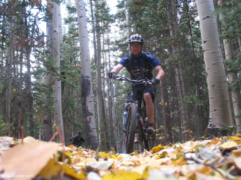 Mountain biking Lowline Trail near Crested Butte.