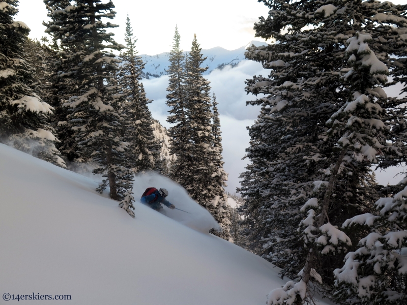 skiing above the clouds