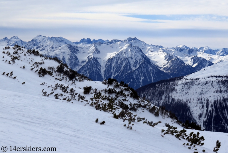 View from Marienberg ski area, Tirol, Austria.