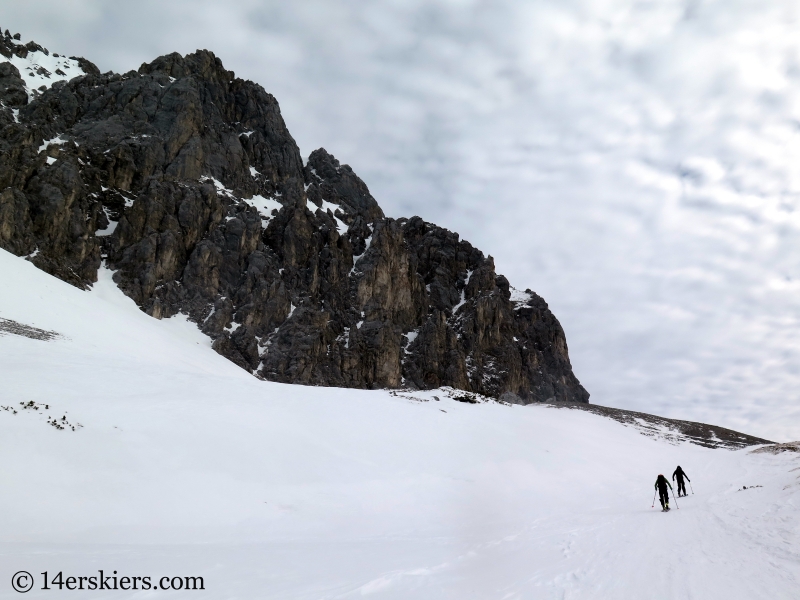 Ski tour from Marienberg ski area, Tirol Austria.