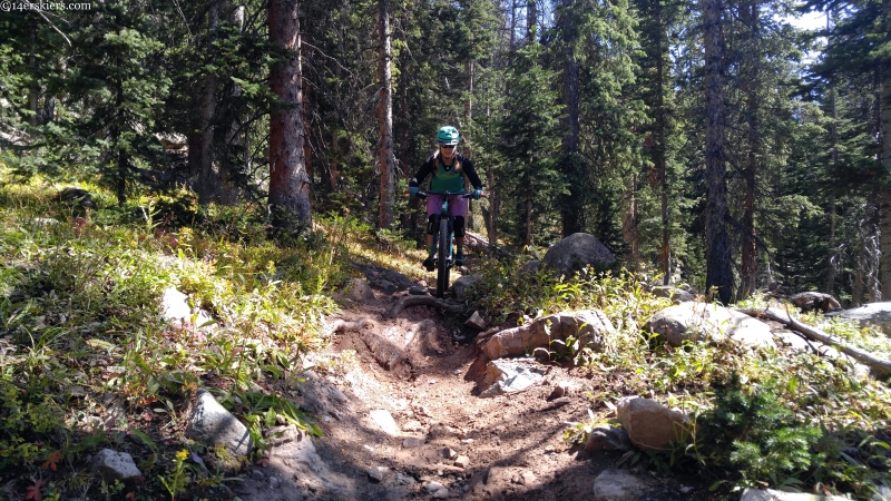 mountain biking rock garden