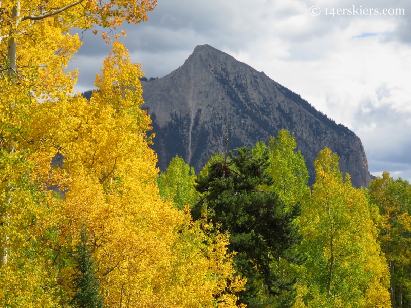 Mount Crested Butte seen from Long Lake road