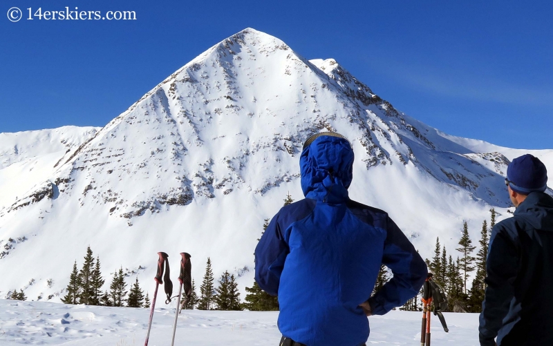 View of Mineral Point while backcountry skiing in Crested Butte.