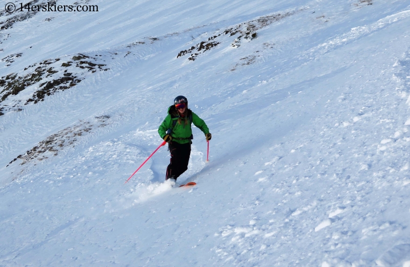 Alex Riedman backcountry skiing in Crested Butte.