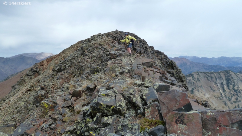 Hiking the Ruby Range traverse near Crested Butte, CO.