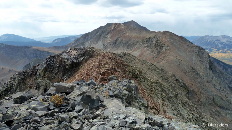 Hiking the Ruby Range traverse near Crested Butte, CO.