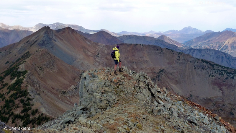 Hiking the Ruby Range traverse near Crested Butte, CO.