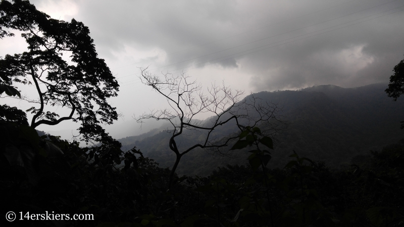 Mountain biking in Minca, Colombia.