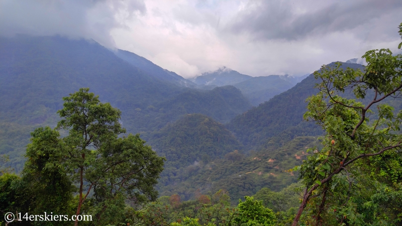 Mountain biking in Minca, Colombia.