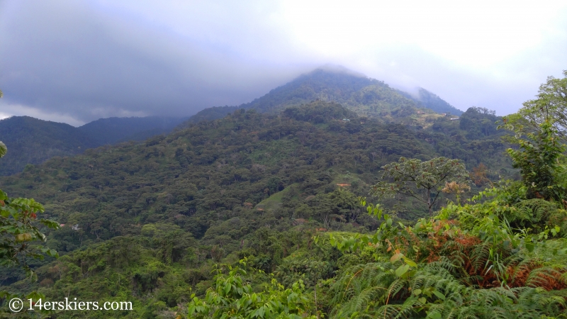 Mountain biking in Minca, Colombia. 