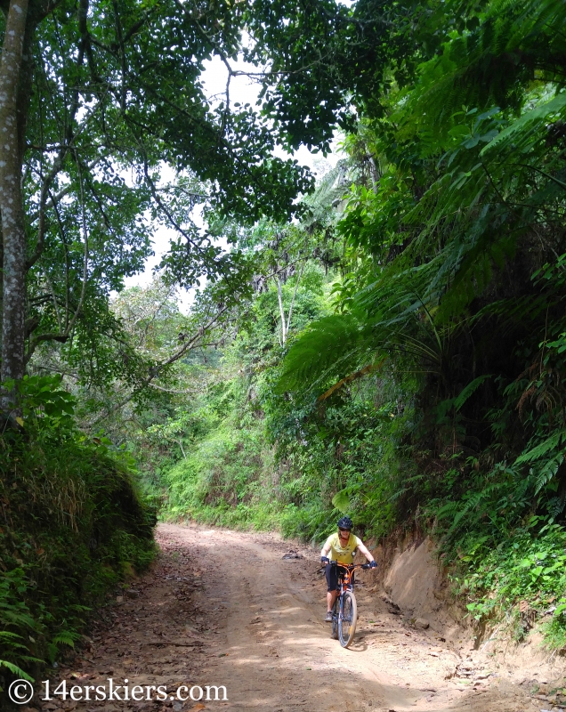 Mountain biking in Mica, Colombia.