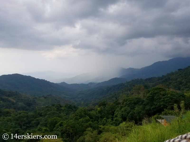 Mountain biking near Minca, Colombia. 