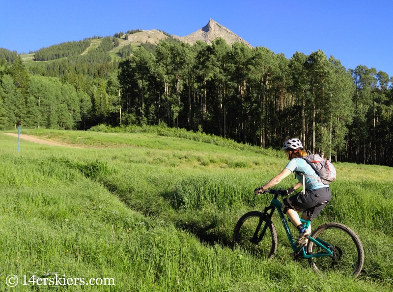 Brittany Konsella mountain biking Up, Up and Away in Crested Butte, CO.