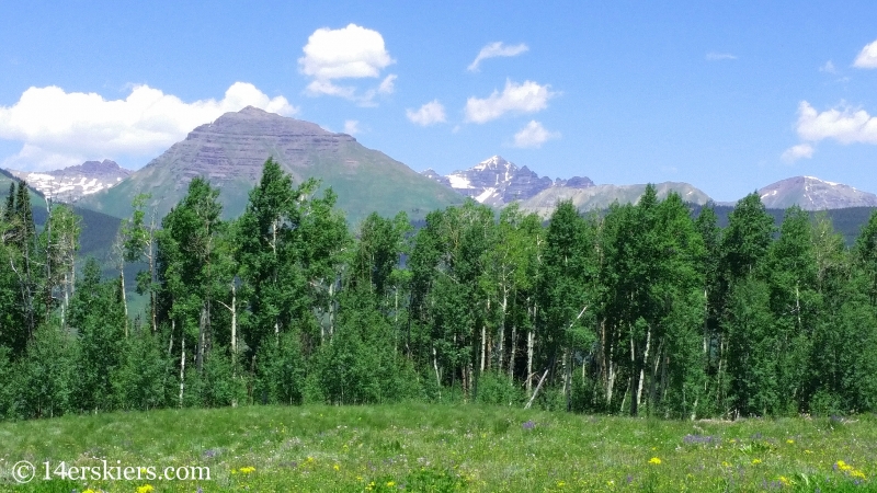 Fabulous views from of Teocalli and Castle Peak from atop of Strand Hill in Crested Butte, CO.