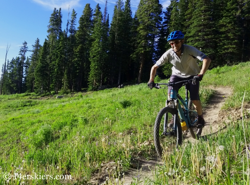 Frank Konsella mountain biking West Side trail in Crested Butte, CO. 