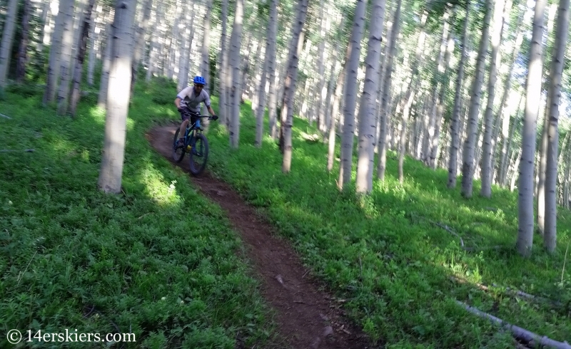 Frank Konsella mountain biking West Side trail in Crested Butte, CO. 