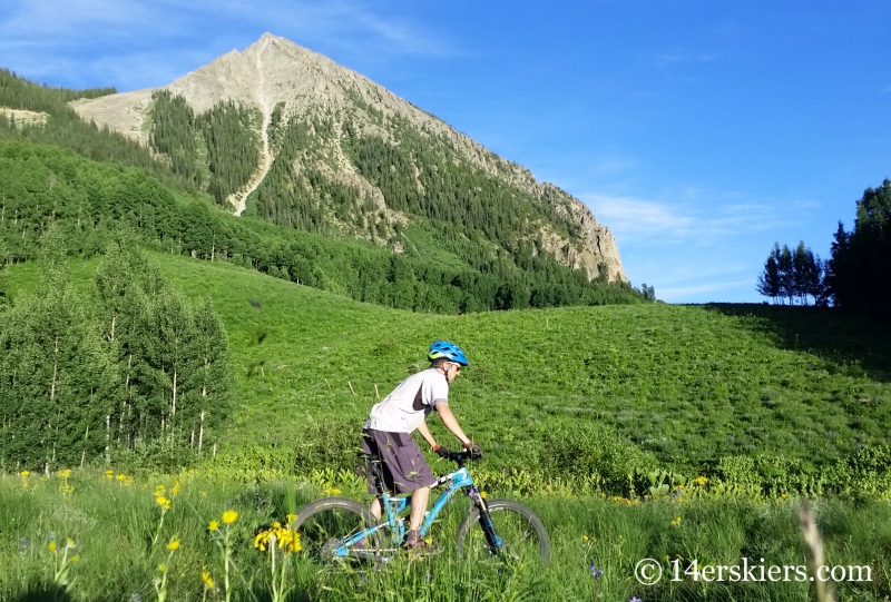 Frank Konsella mountain biking the West Side Trail in Crested Butte, CO.