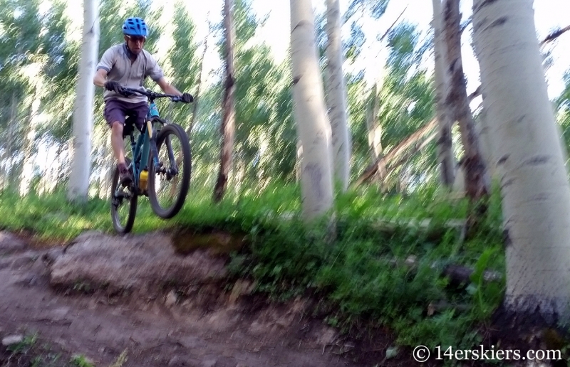 Frank Konsella mountain biking Happy Hour trail in Crested Butte, CO. 