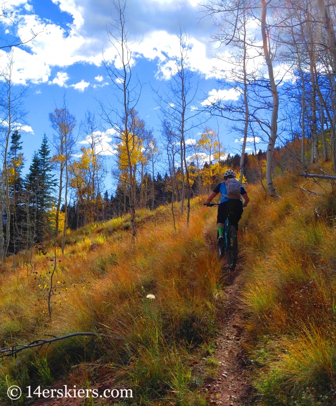 Brittany Konsella mountain biking Waterfall Cutoff near Crested Butte.