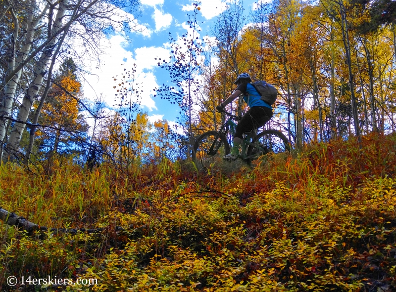 Brittany Konsella mountain biking Waterfall Cutoff near Crested Butte.