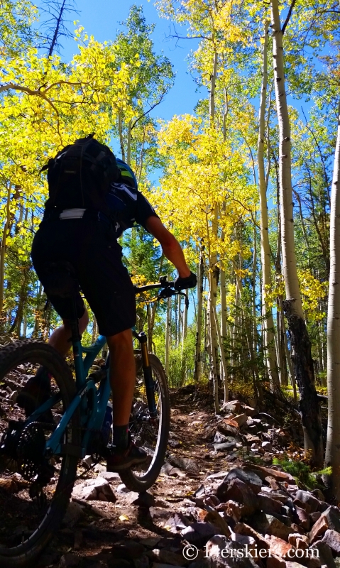 Frank Konsella mountain biking 409 near Crested Butte.